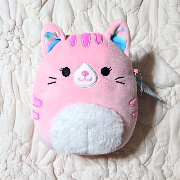 Squishmallow NWT 7.5” Tabitha the Pink Tabby Cat stuffed - Picture 1 of 4